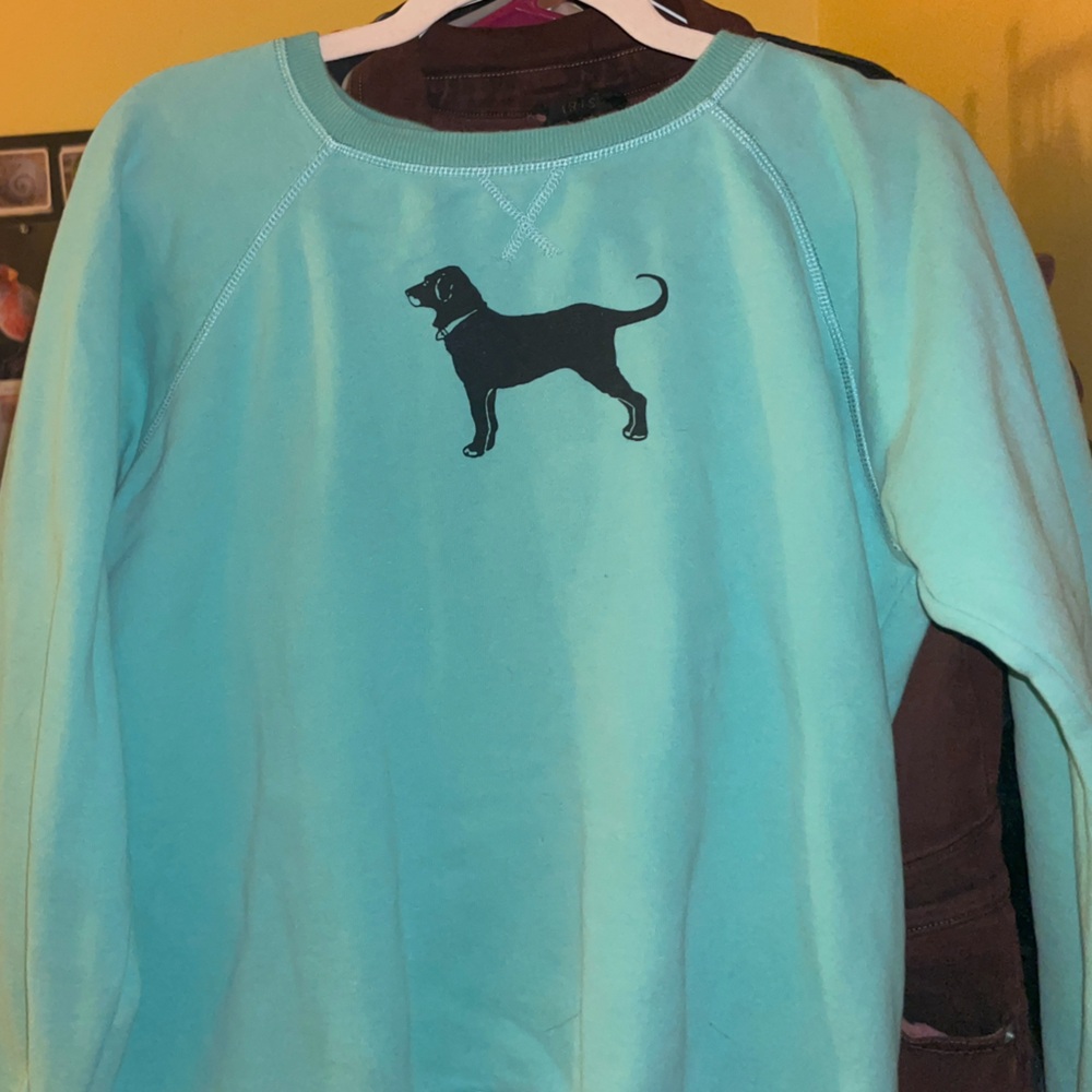 The Black Dog Teal Sweatshirt with Black Logo